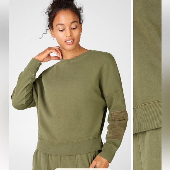 Fabletics Tops - Fabletics Pearl Sweatshirt in Avacado